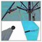 California Umbrella 7.5' Black Aluminum Market Patio Umbrella, Sunbrella Canvas Cyan 194061334607 - alternate 3